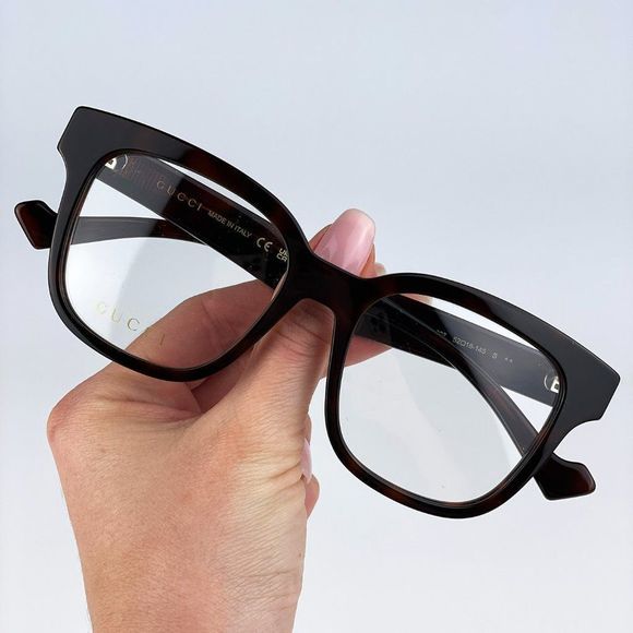 Gucci GG0958O 007âEyeglasses Havana Square Unisex - Picture 2 of 13